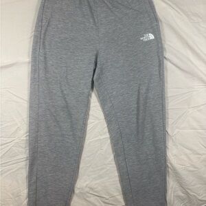 The North Face Light Gray Jogger Sweatpants with White Logo